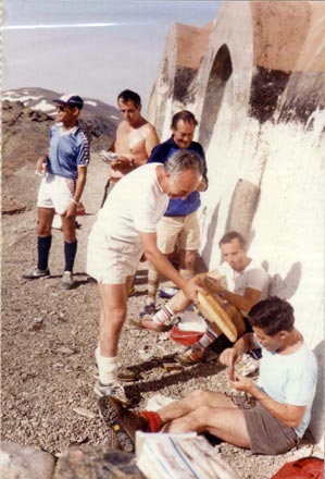 Un alto en el refugio Elorrieta para reponer fuerzas